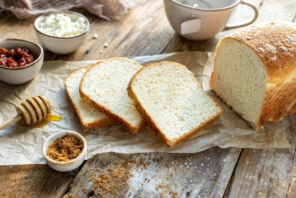 Fotografia kulinarna śniadanie: tostowana chałka, profesjonalna sesja fotograficzna piekarnictwa