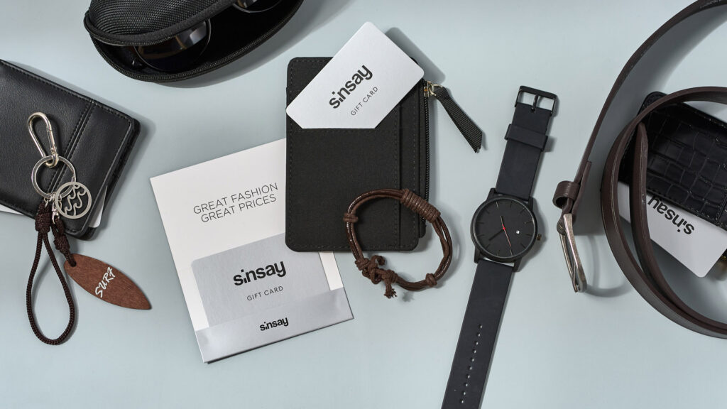 Fotografia produktowa baner: karty podarunkowe Sinsay wersja 5, profesjonalna kampania